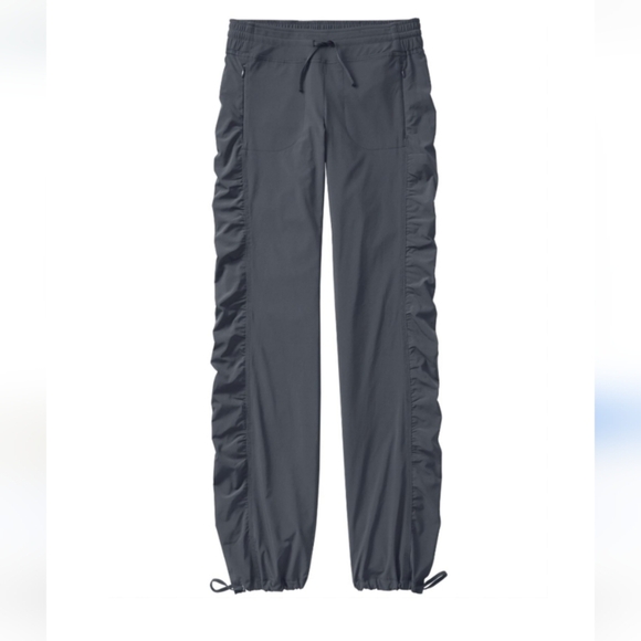 ATHLETA LA VIVA ruched Pants Black Lined EUC sz 14 - Picture 3 of 11